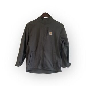 Carhartt Kids Soft Shell Jacket Medium M 10 12 Gray Zip Front Boys Girls